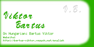 viktor bartus business card